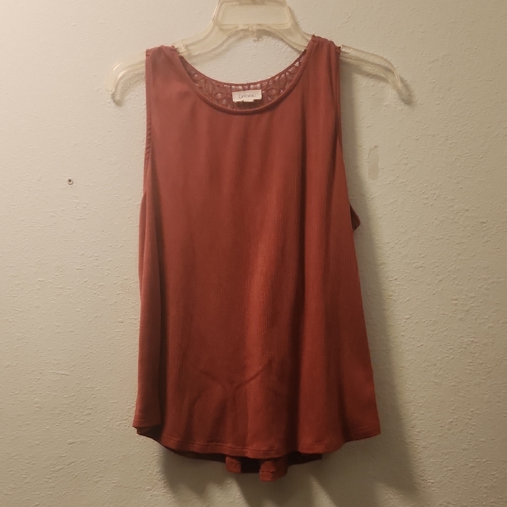 Universal Thread Orange Sleeveless Relaxed Tank Top